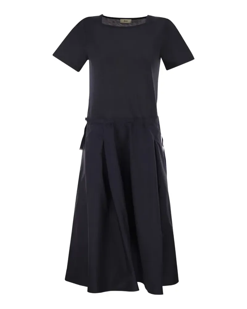 Herno jersey drawstring midi dress - Blau Blau