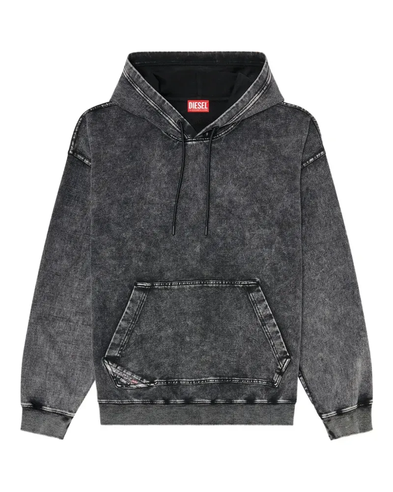 Diesel treated denim-effect hoodie - Grau Grau