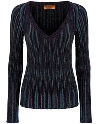 Missoni Strickpullover im Metallic-Look Schwarz