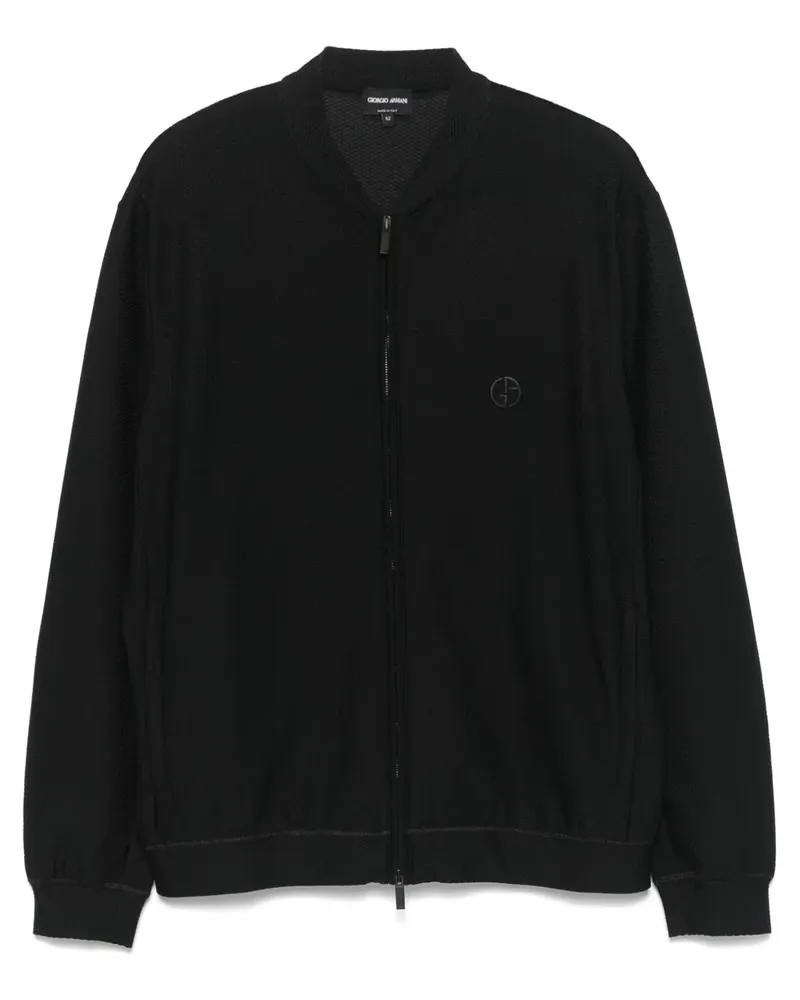 Giorgio Armani Texturierte Jacke - Schwarz Schwarz