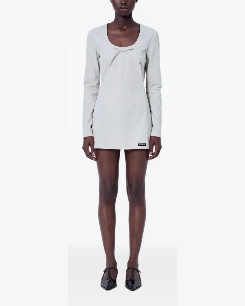 Miu Miu stretch poplin mini-dress - Nude Nude