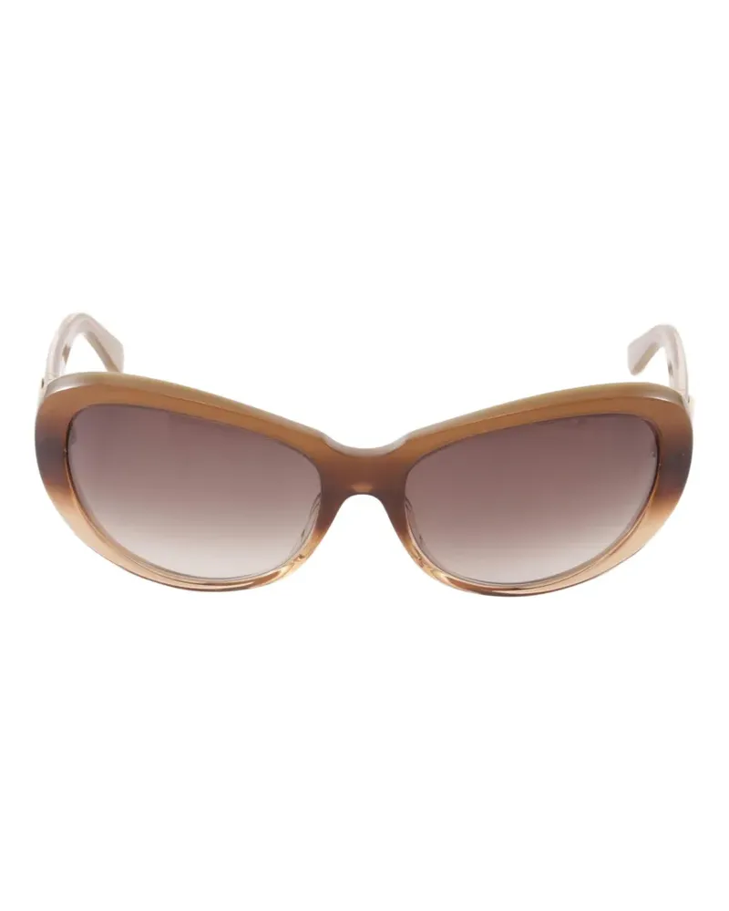 Cartier 2010s C Decor Sonnenbrille mit ovalem Gestell - Braun Braun