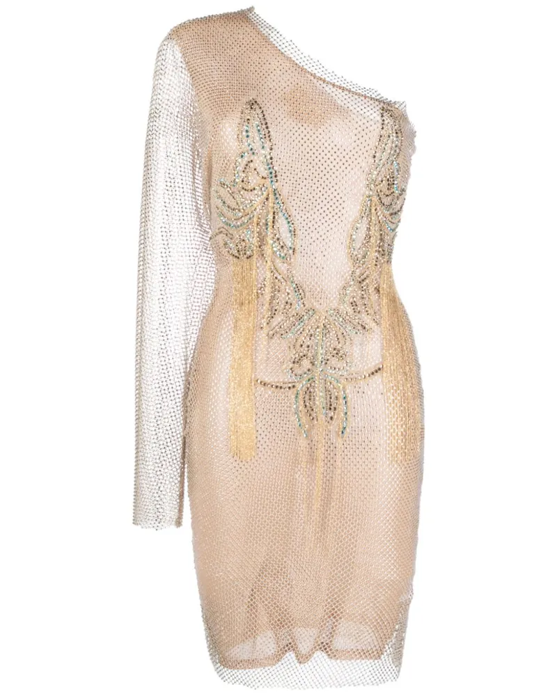 Genny Kleid aus Mesh mit Strass - Gold Gold