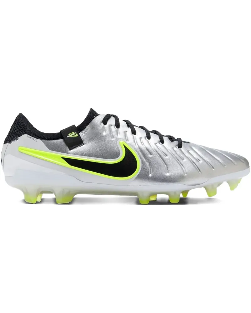 Nike Tiempo Legend 10 Elite FG metallic football sneakers - Silber Silber