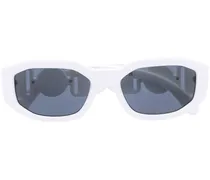 Sonnenbrille mit geometrischem Gestell - Weiß