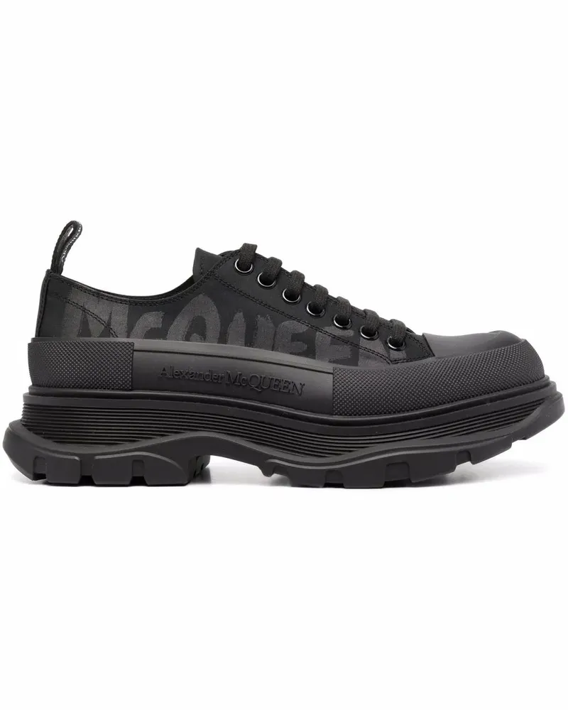 Alexander McQueen Tread Slick Sneakers - Schwarz Schwarz