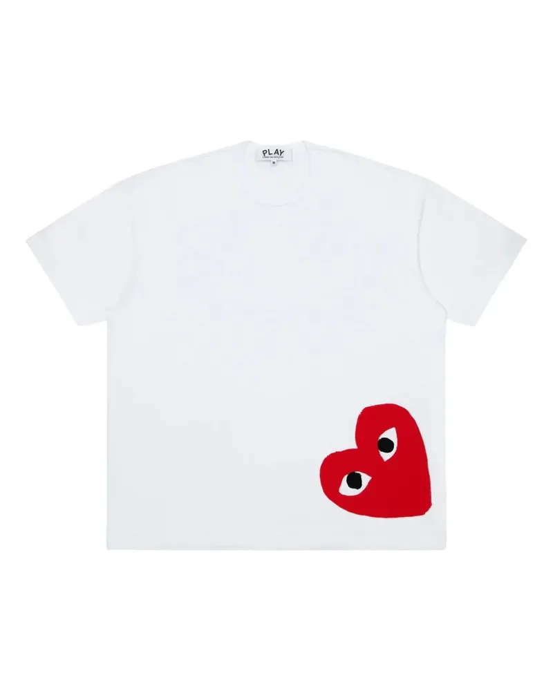 Comme des Garçons T-Shirt mit Herzdetail - Weiß Weiß