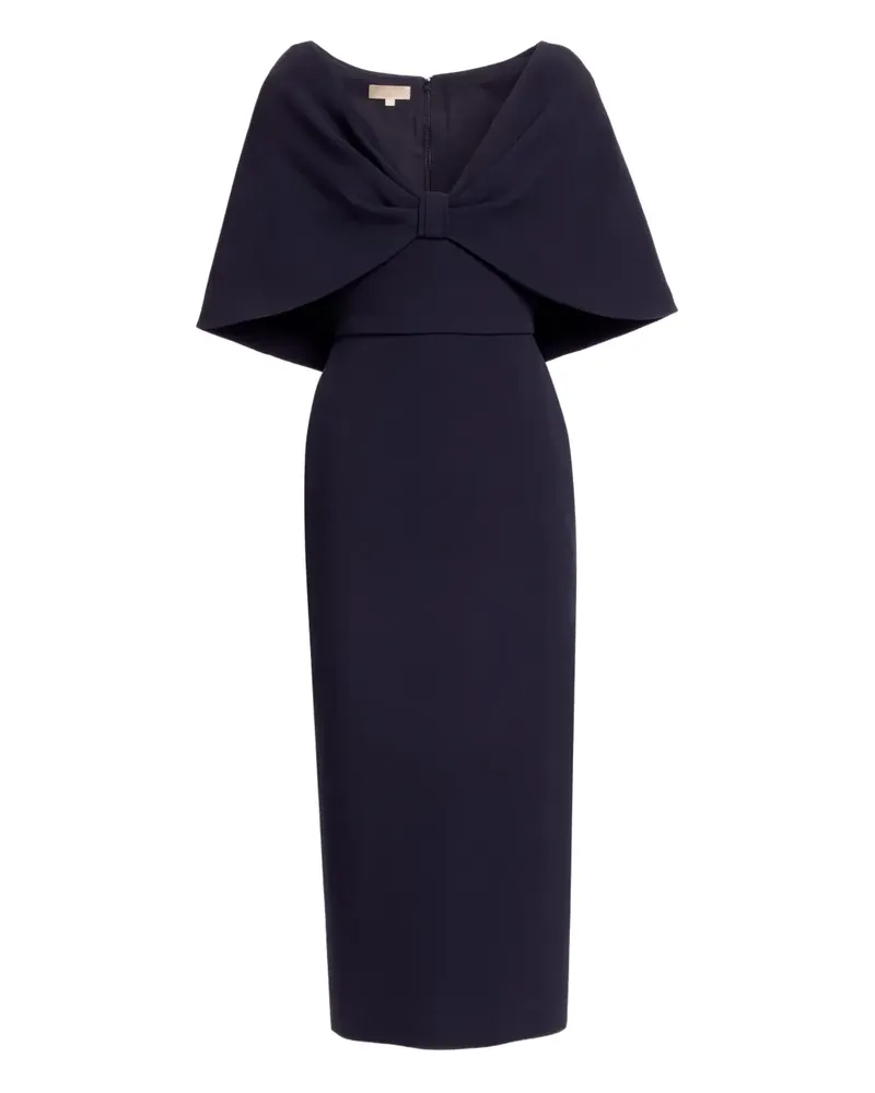 Elie Saab Midikleid aus Seide - Schwarz Schwarz