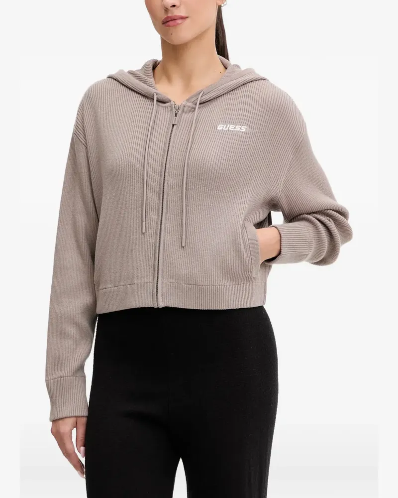 Guess Gerippte Flaminia Kapuzenjacke - Nude Nude