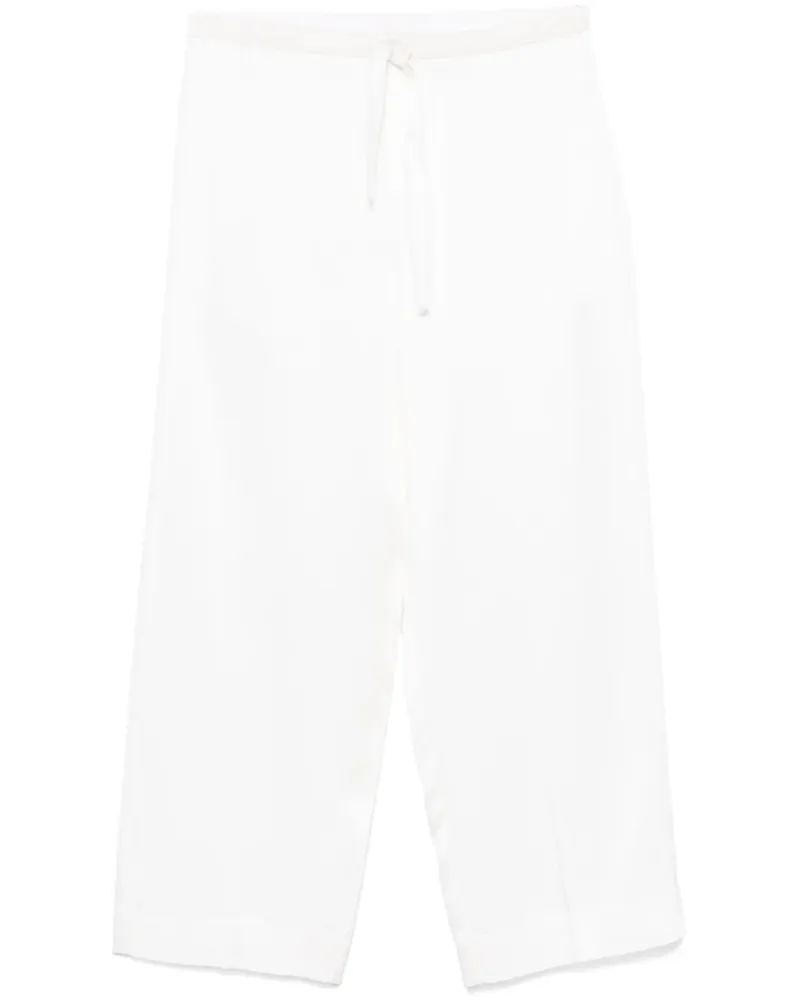 forte_forte Hose aus Satin - Weiß Weiß