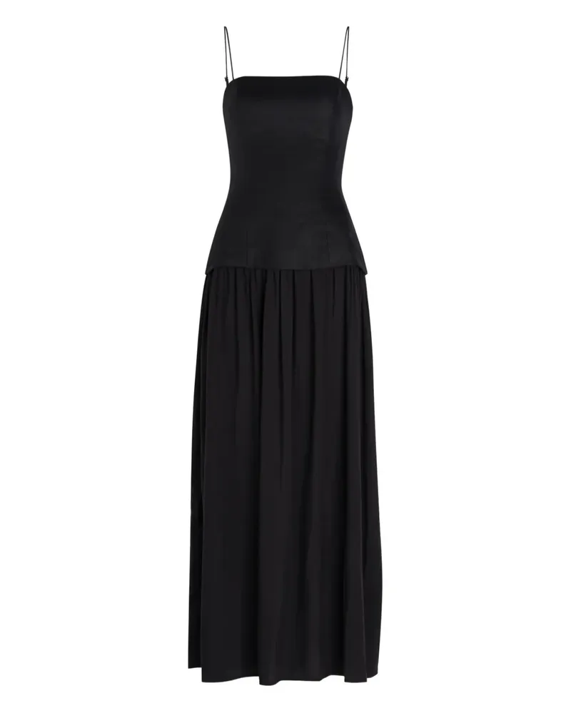 Faithfull The Brand Lenise square-neck midi dress - Schwarz Schwarz