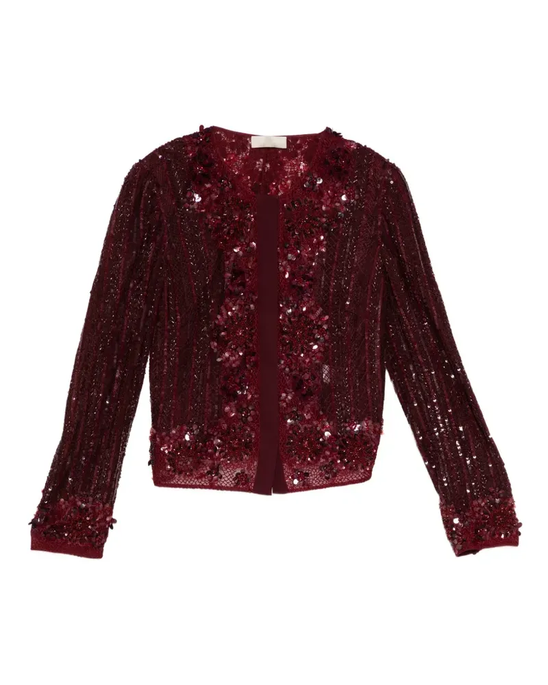 Elie Saab Jacke mit Pailletten - Rot Rot