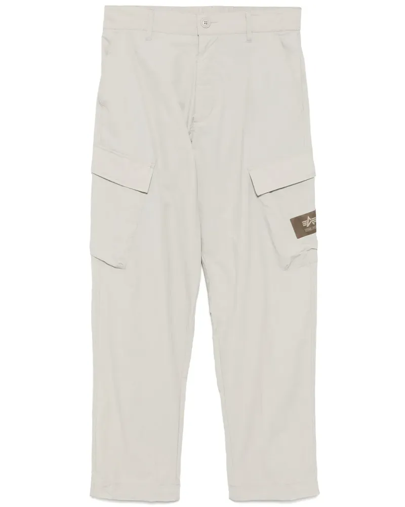 Izzue Hose mit Logo-Patch - Grau Grau