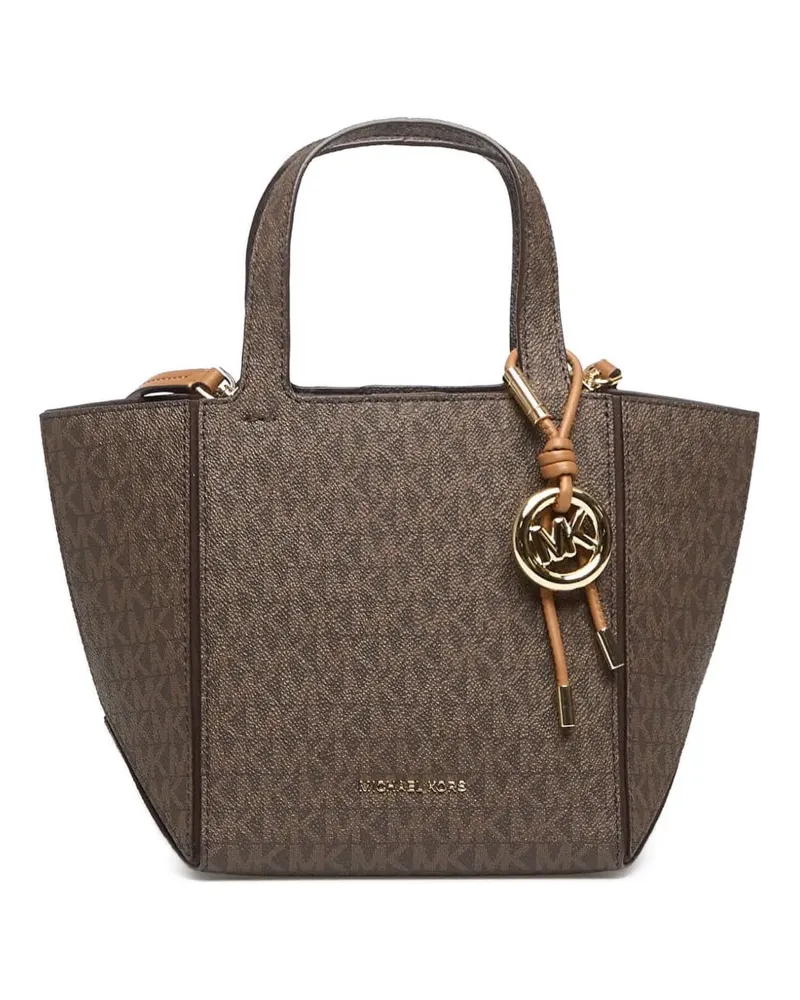 Michael Kors monogram-pattern logo-plaque tote bag - Braun Braun