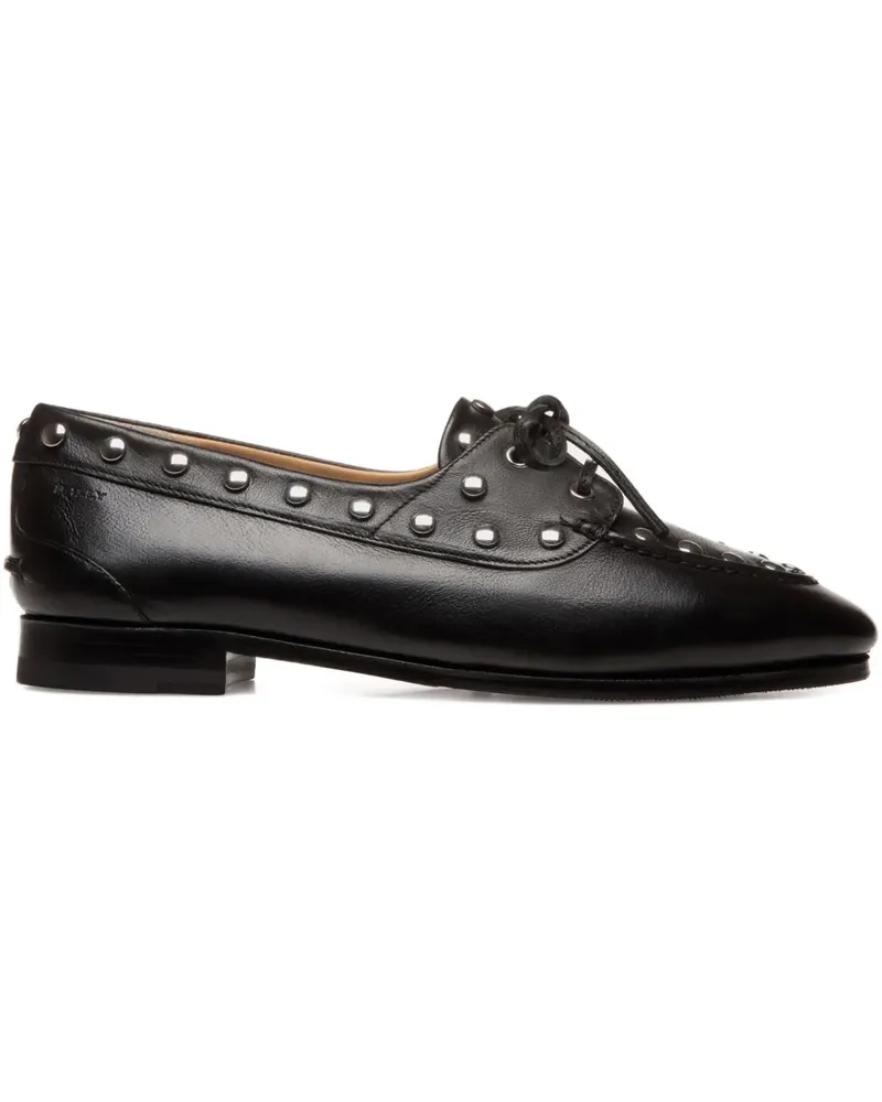 Bally Plume Segelschuhe mit Nieten - Schwarz Schwarz