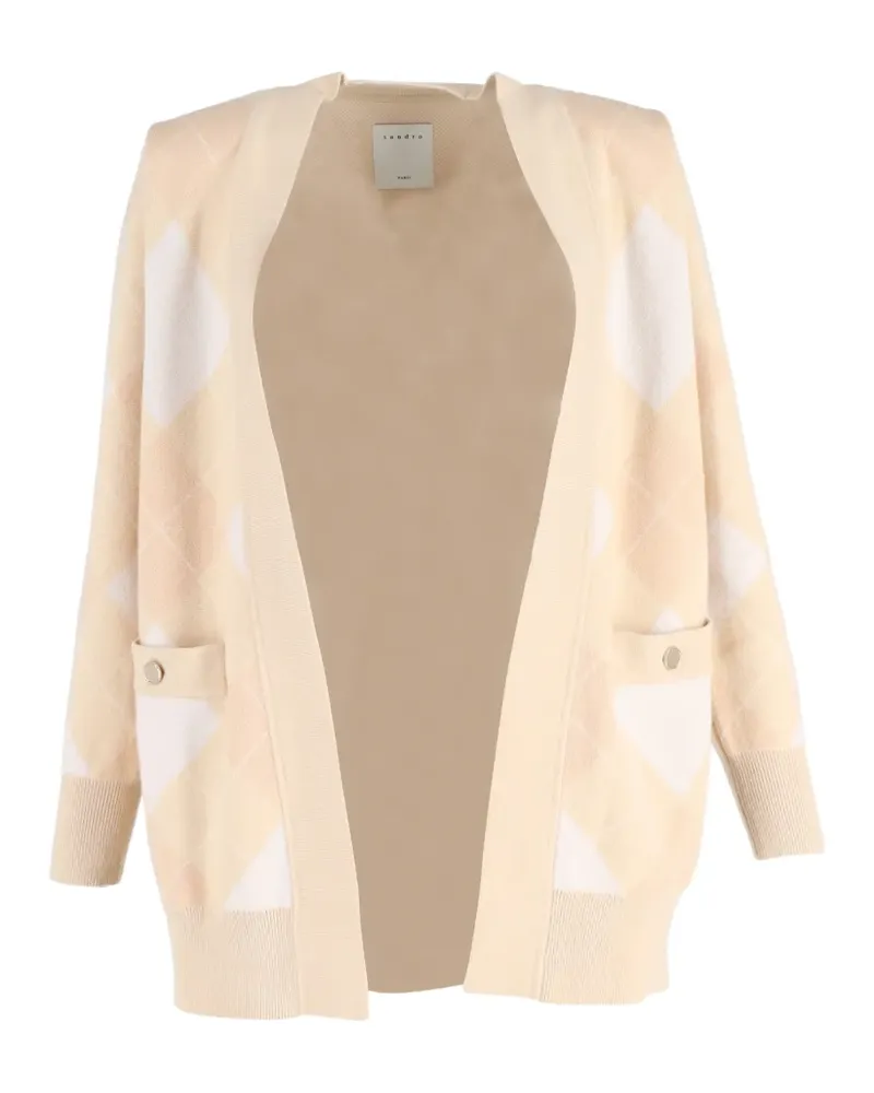 Sandro pocket open cardigan - Nude Nude