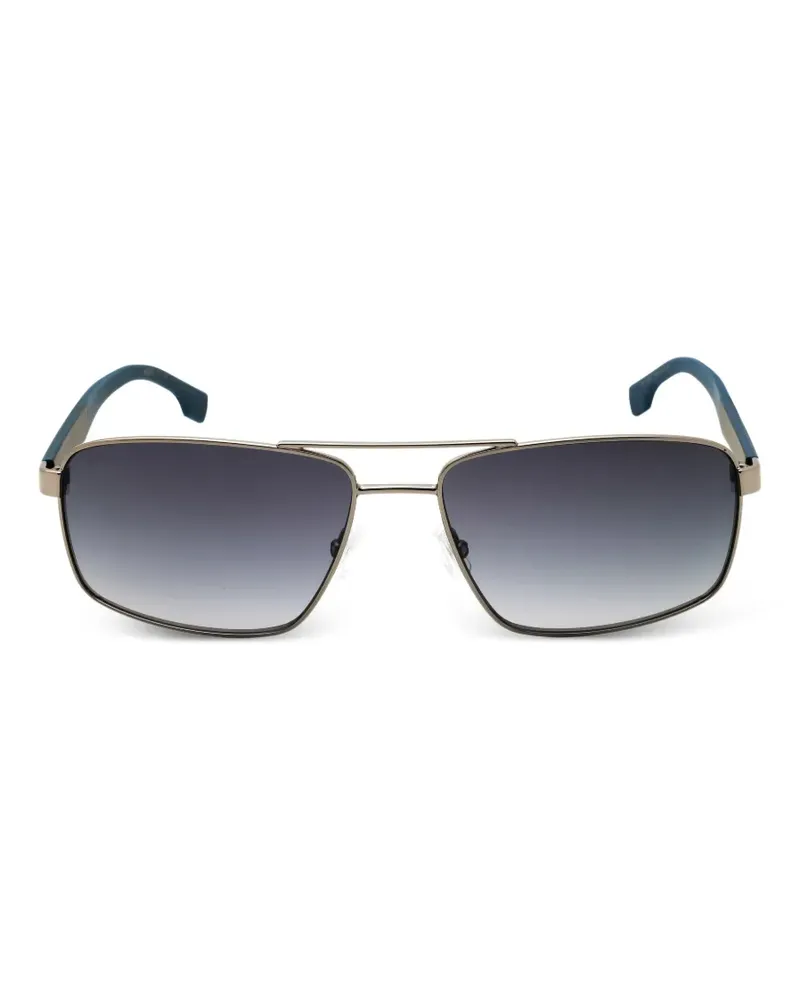 HUGO BOSS Sonnenbrille mit eckigem Gestell - Silber Silber