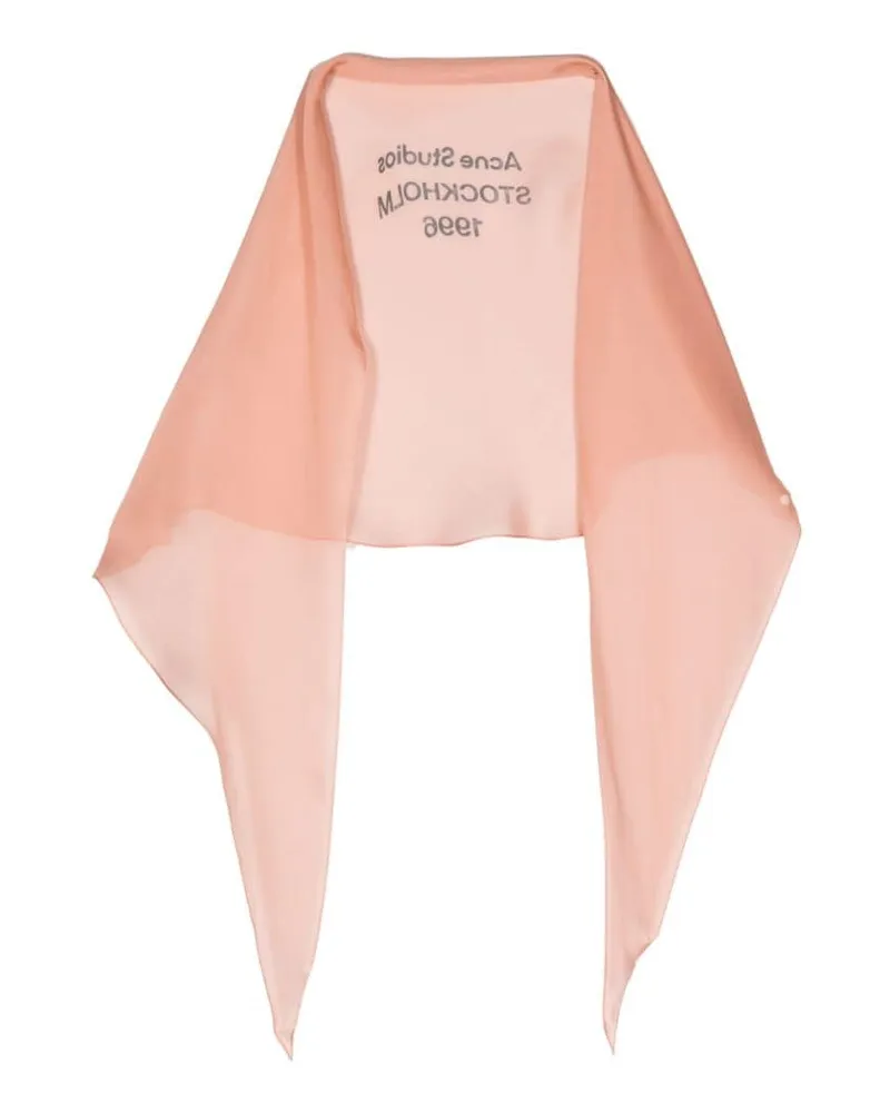 Acne Studios Seidenschal mit grafischem Print - Rosa Rosa