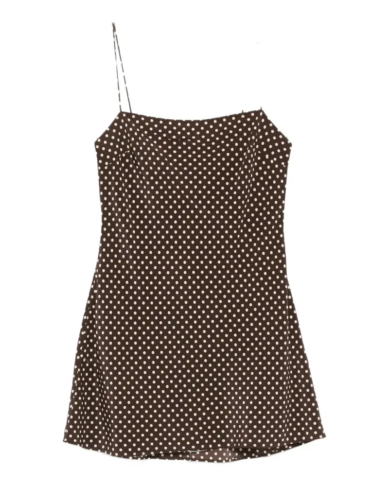 Matteau polka-dot square-neck dress - Braun Braun