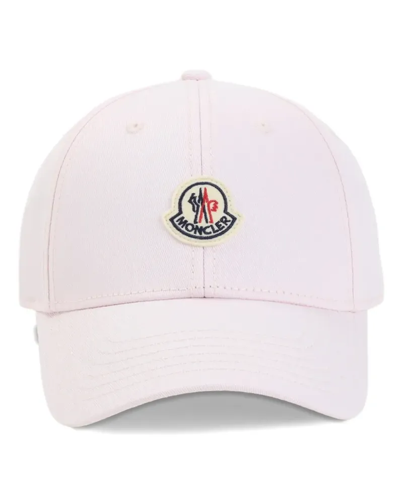 Moncler logo-patch gabardine baseball cap - Rosa Rosa