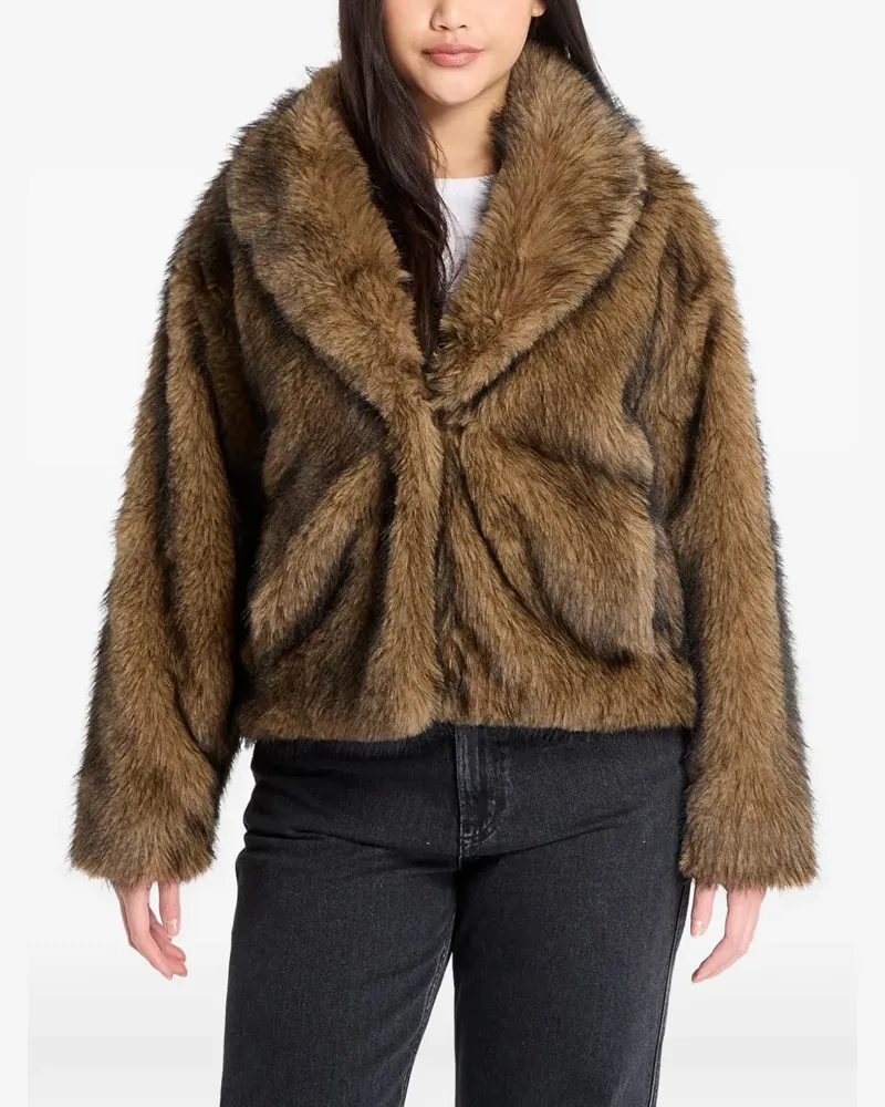 Urban Classics Jacke aus Faux Fur - Braun Braun