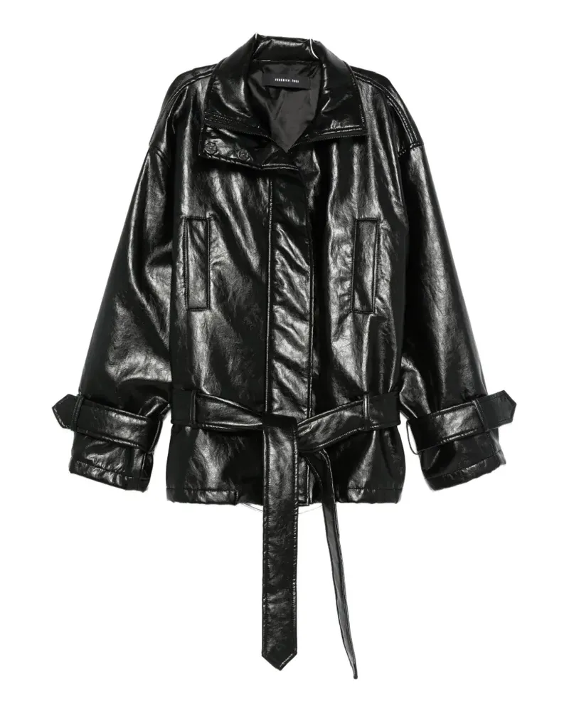 Federica Tosi belted zip-up jacket - Schwarz Schwarz