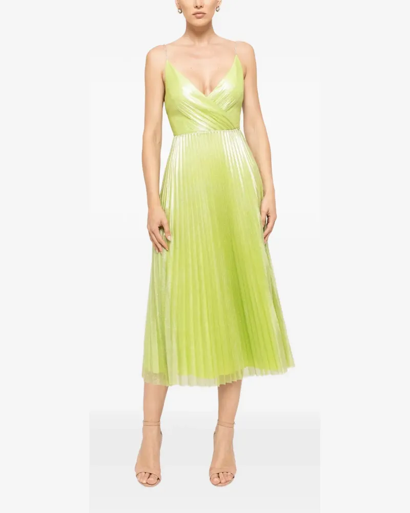 NISSA pleated tulle midi dress - Grün Grün
