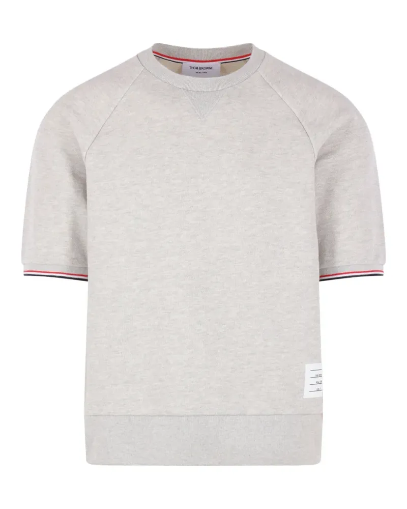 Thom Browne piqué short-sleeve sweatshirt - Grau Grau