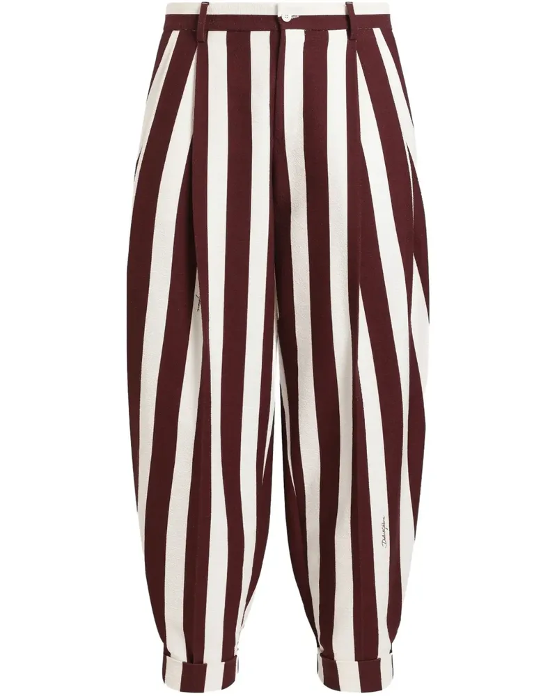 Dolce & Gabbana Gestreifte Tapered-Hose - Rot Rot