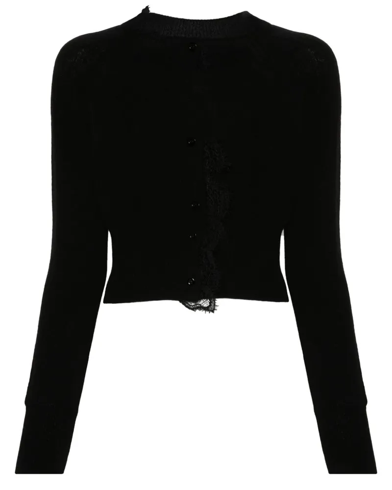 Ermanno Scervino Cardigan mit Kordelspitze Schwarz