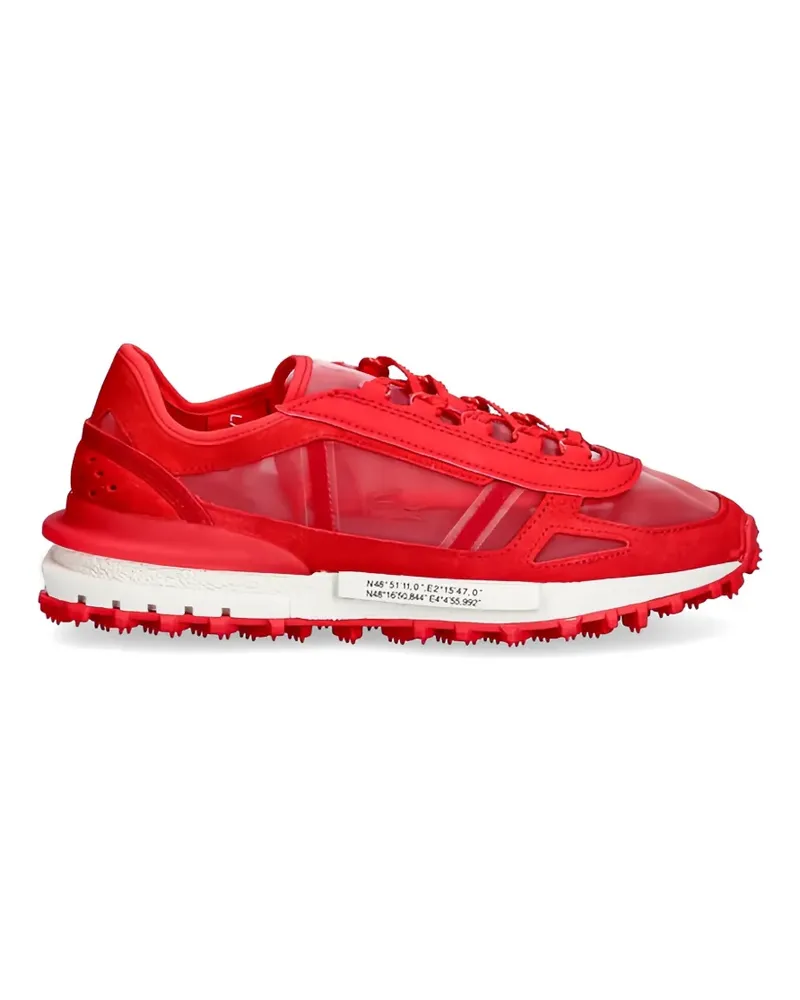 Lacoste cutout lace-up sneakers - Rot Rot