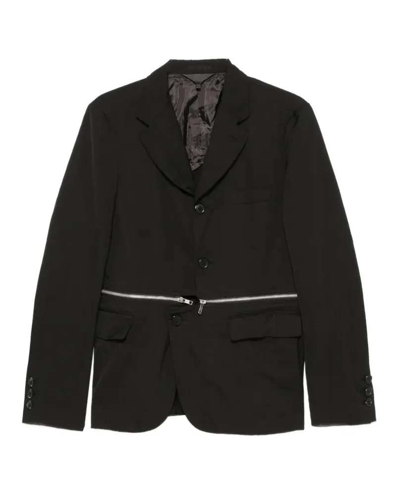Comme des Garçons Sakko mit Reißverschlussdetail - Schwarz Schwarz