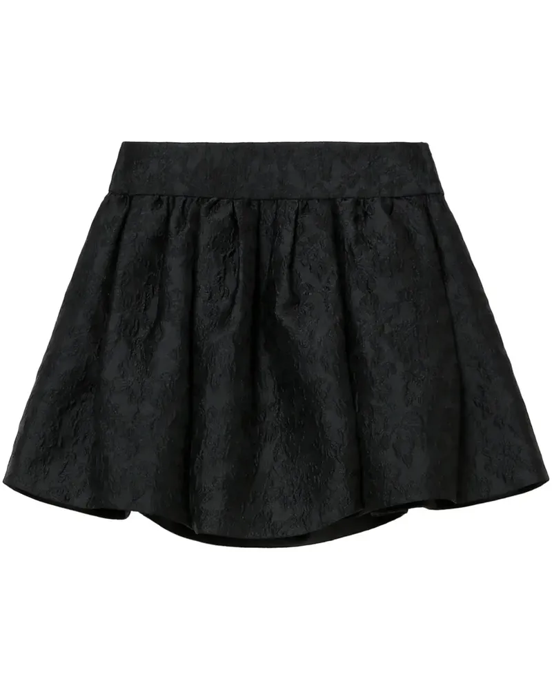 JUUN.J Minirock mit Jacquardmuster - Schwarz Schwarz