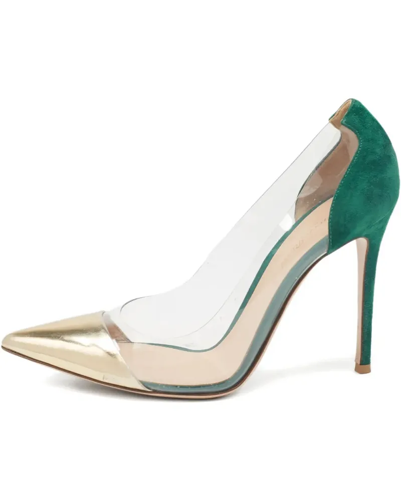 Gianvito Rossi Plexi Pumps mit spitzer Kappe - Gold Gold