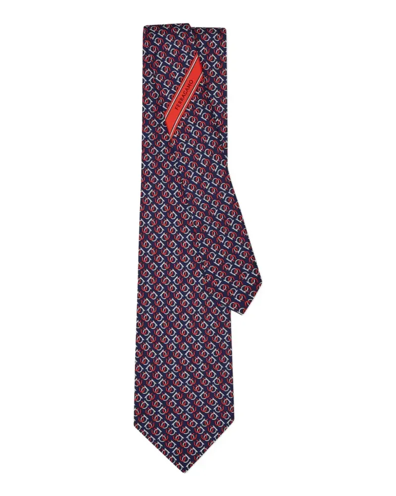Ferragamo Good Luck Seidenkrawatte mit Print - Blau Blau