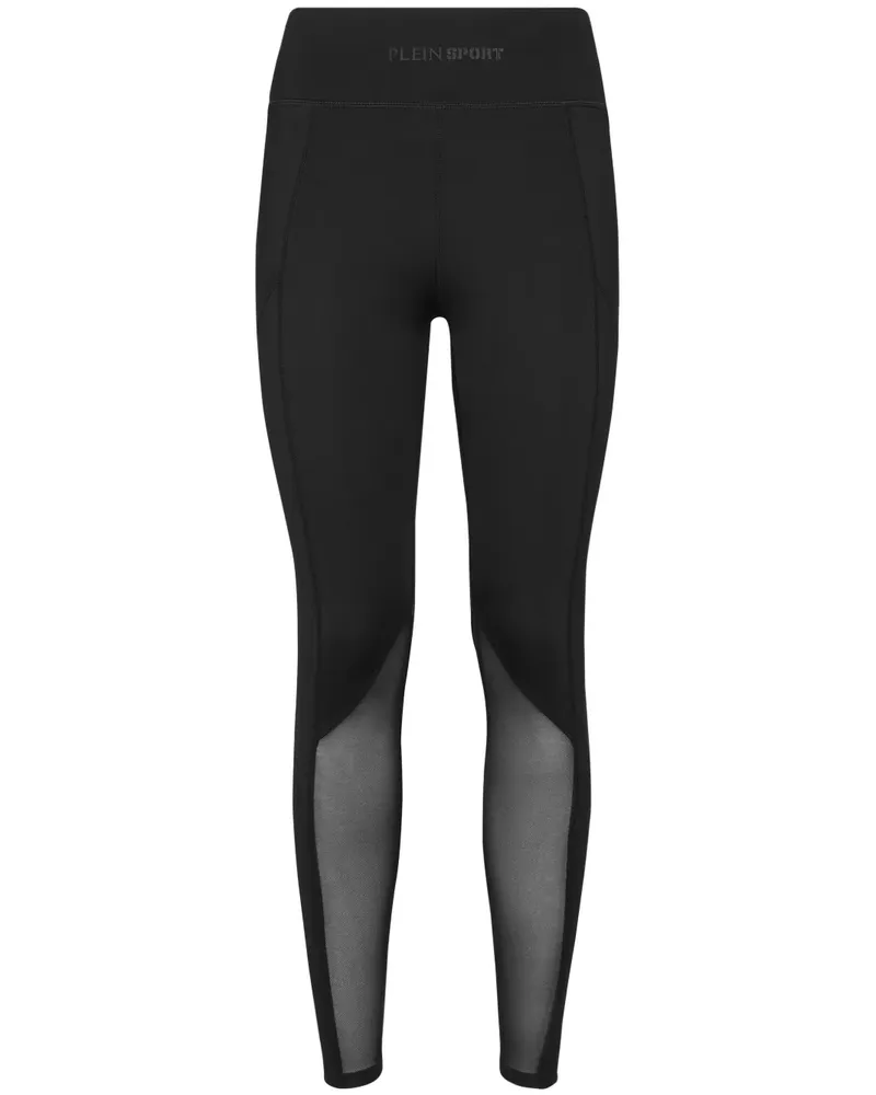 Philipp Plein Performance-Leggings mit Einsatz - Schwarz Schwarz