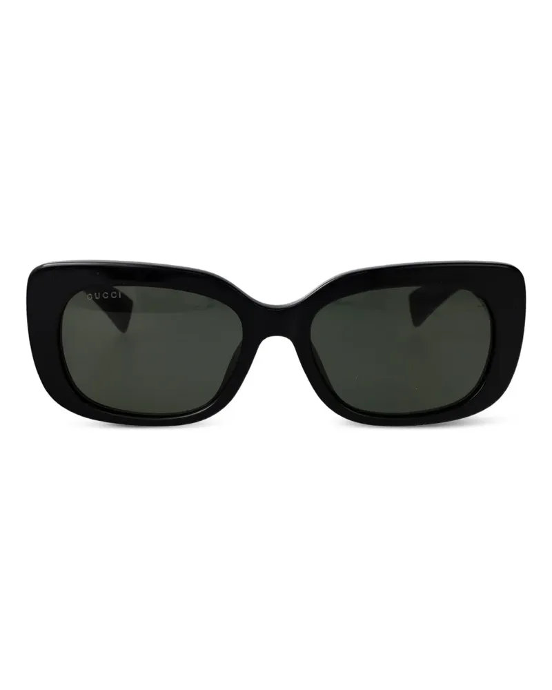 Gucci Sonnenbrille mit niedrigem Steg - Schwarz Schwarz