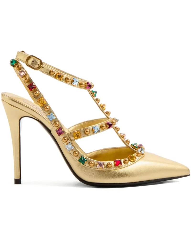 Valentino Garavani Rockstud Décolleté Pumps 100mm - Gold Gold