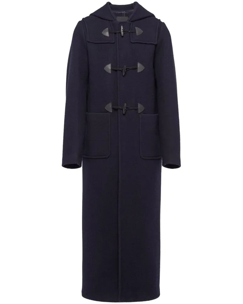Prada Klassischer Dufflecoat - Schwarz Schwarz
