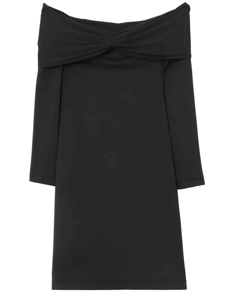 Burberry Schulterfreies Kleid mit Raffung - Schwarz Schwarz