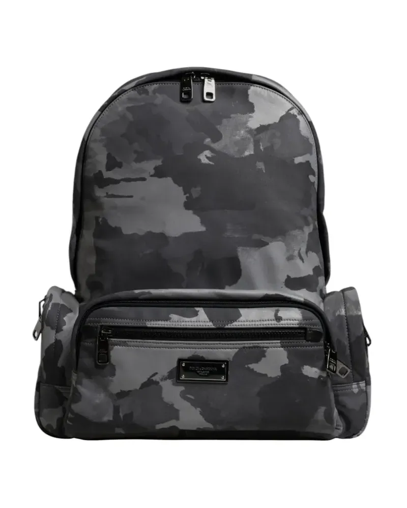 Dolce & Gabbana Rucksack mit Camouflage-Print - Grau Grau
