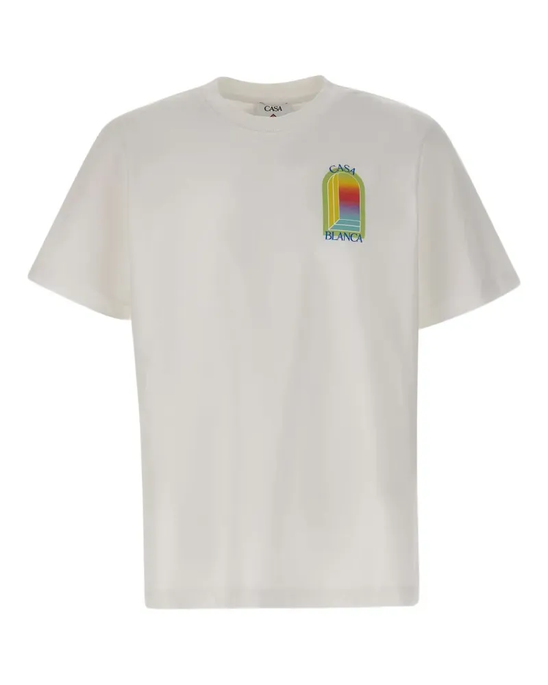 Casablanca Paris L'Arche T-Shirt mit Siebdruck - Weiß Weiß