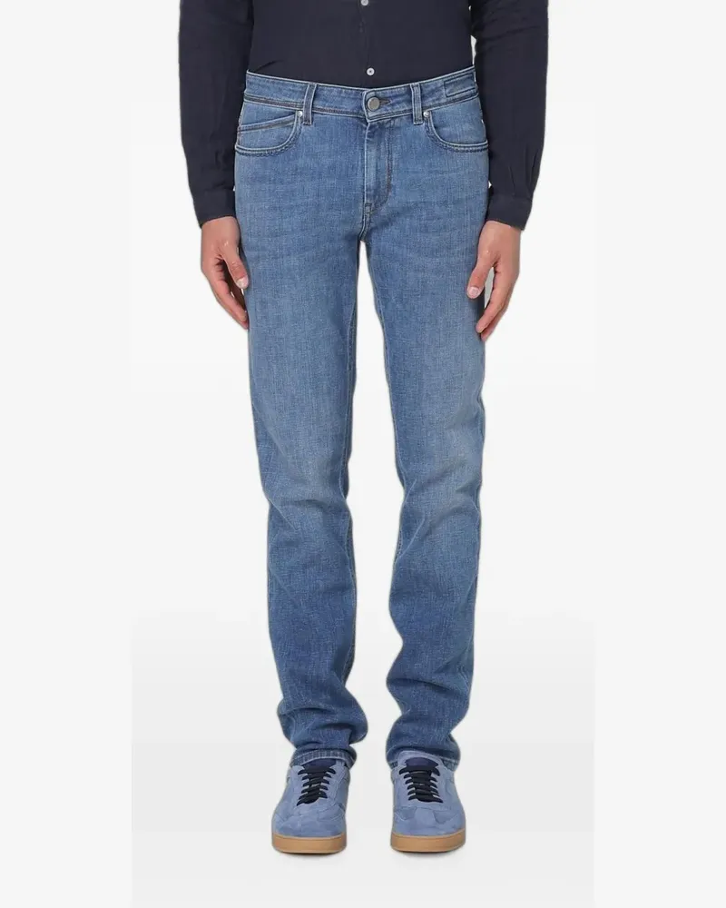 Re-HasH Ausgeblichene Five-Pocket-Jeans - Blau Blau