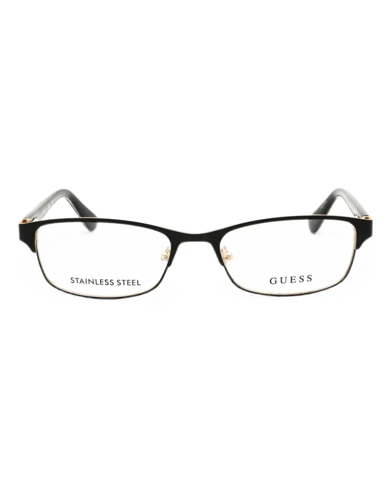 Guess Brille mit eckigem Gestell - Schwarz Schwarz