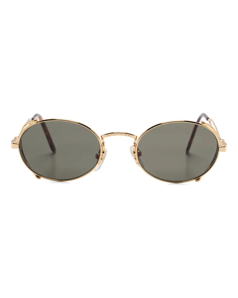 Jean Paul Gaultier Sonnenbrille mit ovalem Gestell - Gold Gold