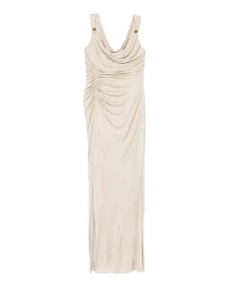 Versace Gerafftes Maxikleid - Nude Nude