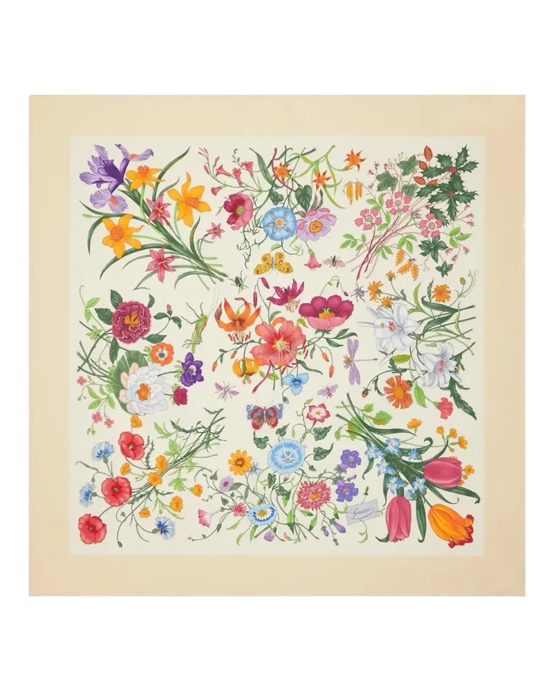 Gucci floral-print scarf - Nude Nude