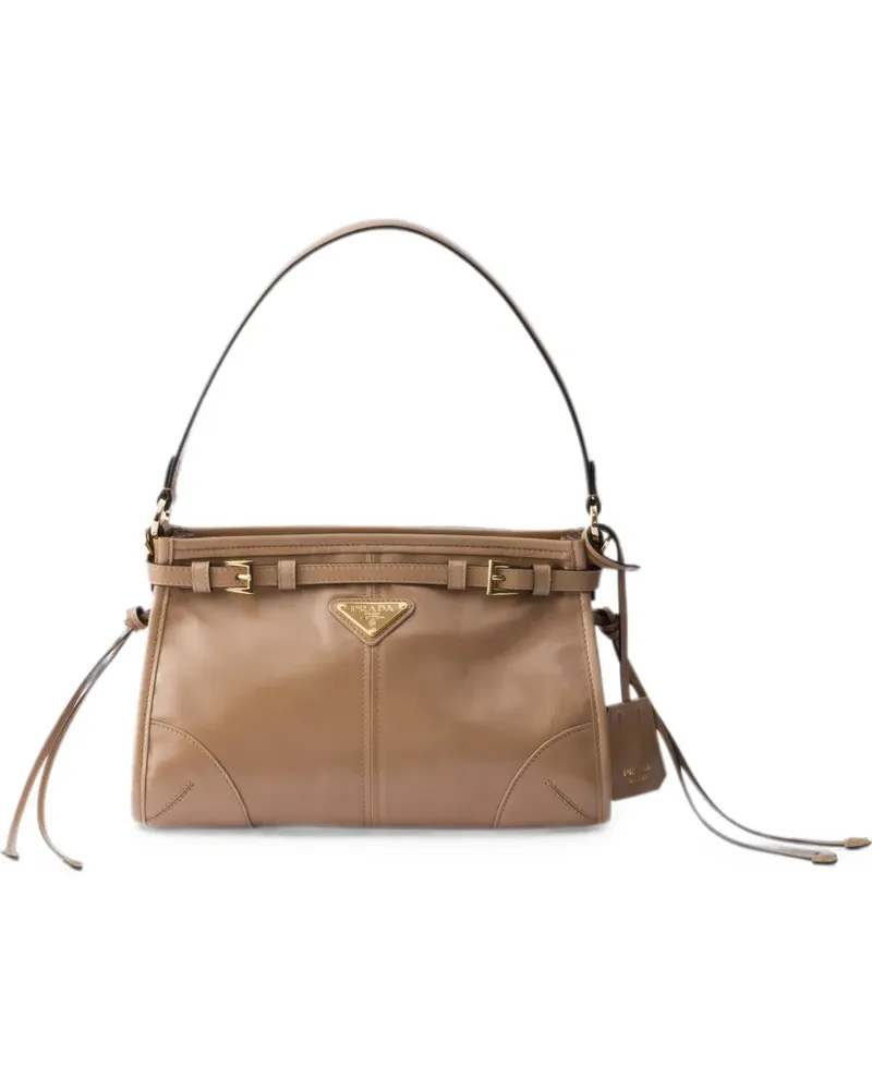 Prada Bonnie small leather handbag - Nude Nude