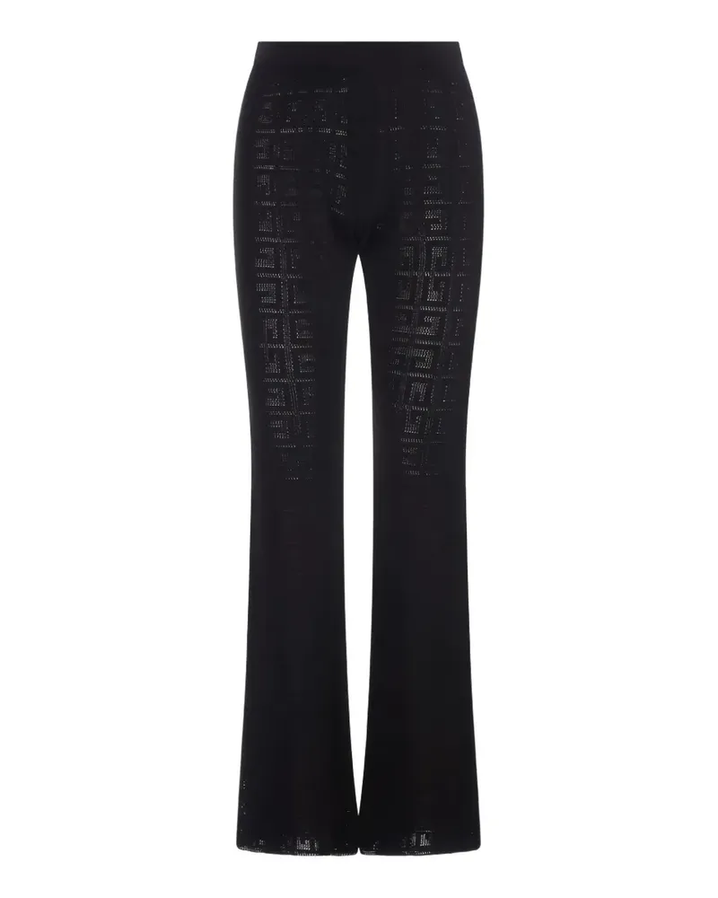Givenchy elasticated-waistband logo-pattern trousers - Schwarz Schwarz