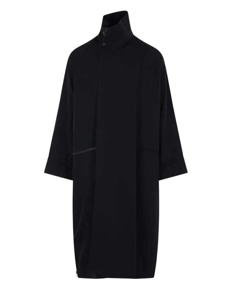 Yohji Yamamoto buttoned coat - Schwarz Schwarz